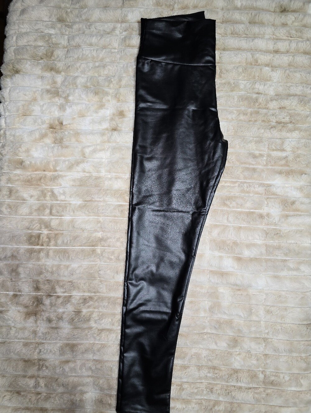 Black Faux Leather Women’s Leggings